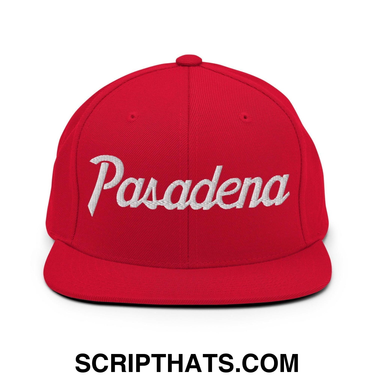 Pasadena Script Snapback Hat Red