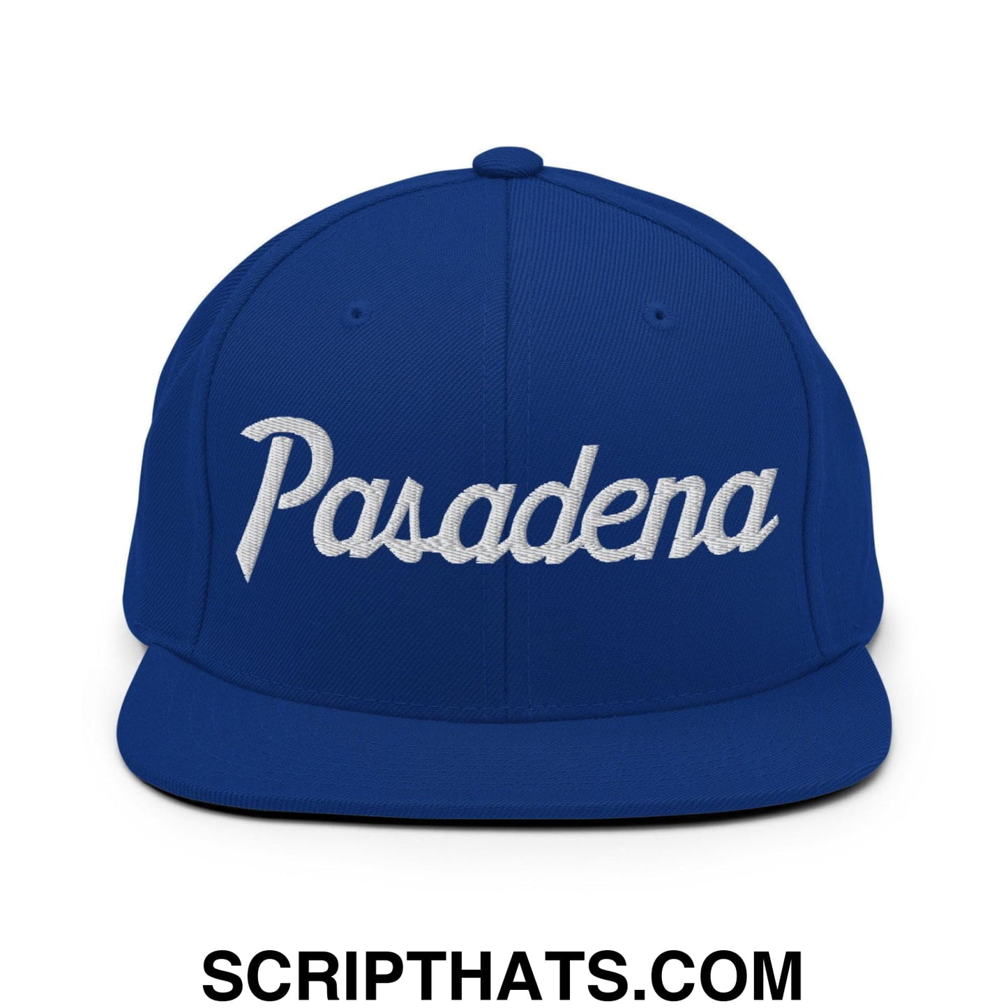Pasadena Script Snapback Hat Royal Blue
