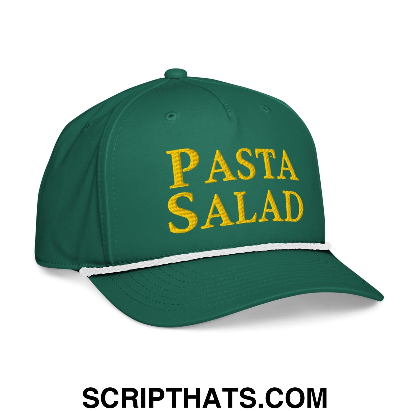 Pasta Salad Embroidered Classic Rope Hat Kelly White