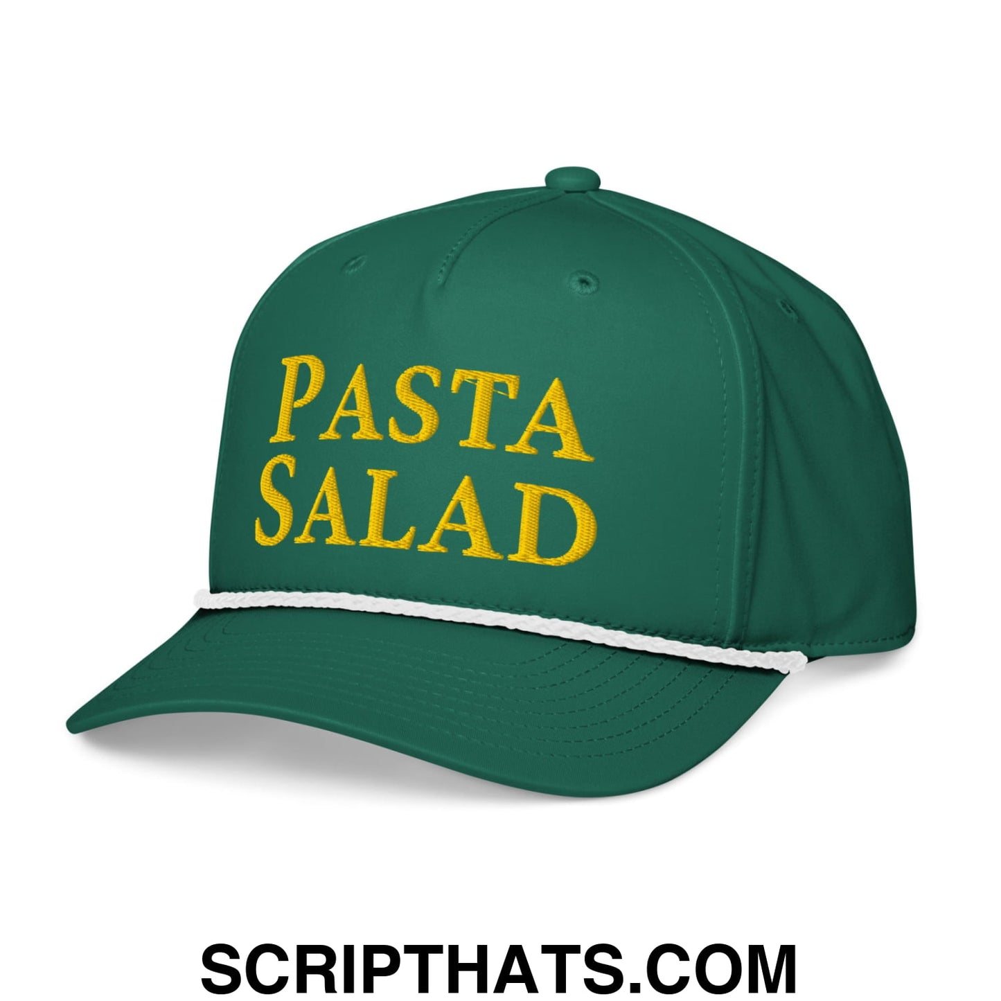 Pasta Salad Embroidered Classic Rope Hat Kelly White