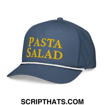 Pasta Salad Embroidered Classic Rope Hat Light Blue White