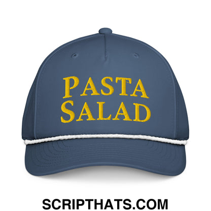 Pasta Salad Embroidered Classic Rope Hat Light Blue White