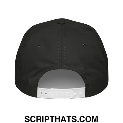Pasta Salad Embroidered Retro Rope Hat Black White