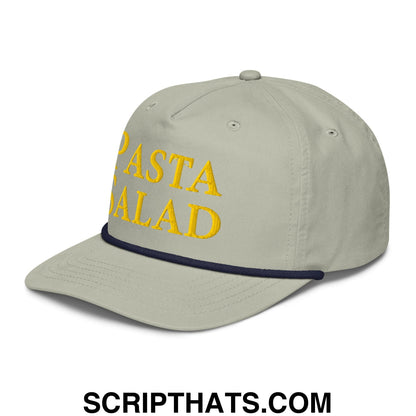 Pasta Salad Embroidered Retro Rope Hat Lt Gray Navy