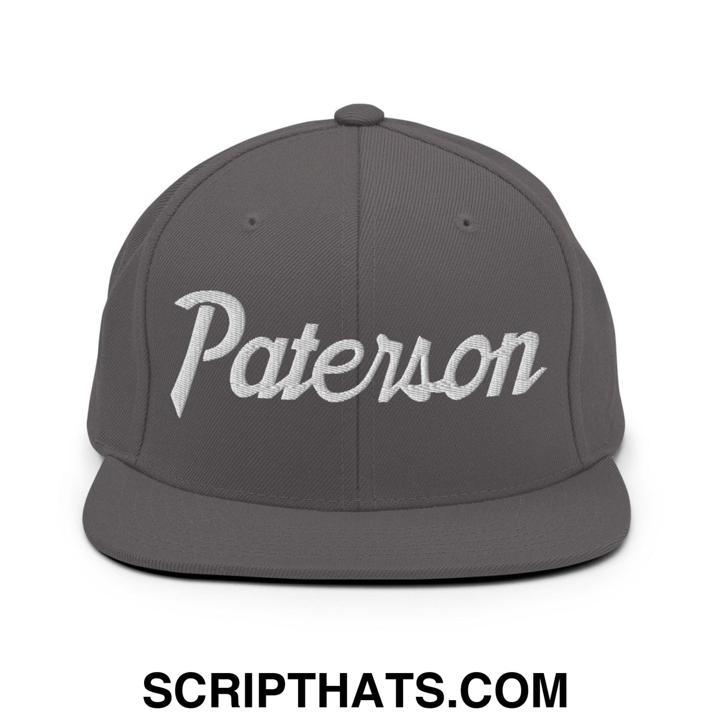 Paterson Script Snapback Hat Dark Grey