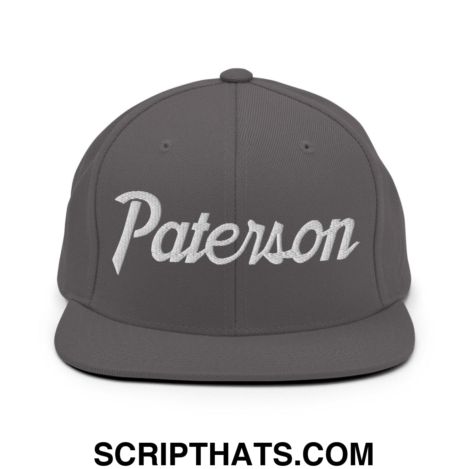 Paterson Script Snapback Hat Dark Grey