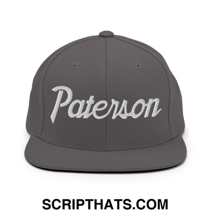 Paterson Script Snapback Hat Dark Grey