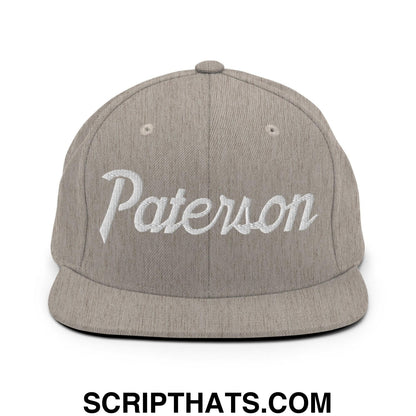 Paterson Script Snapback Hat Heather Grey