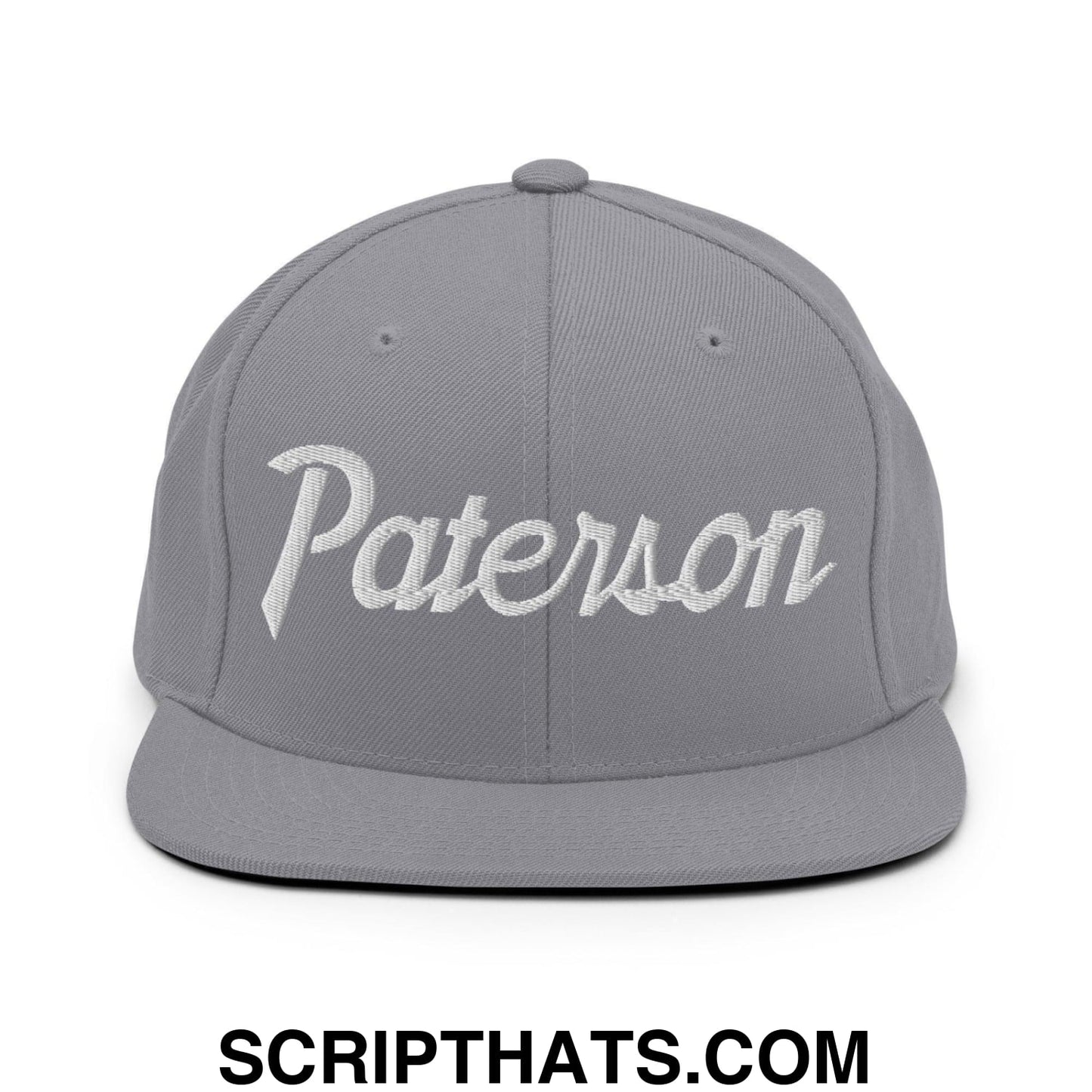 Paterson Script Snapback Hat Silver