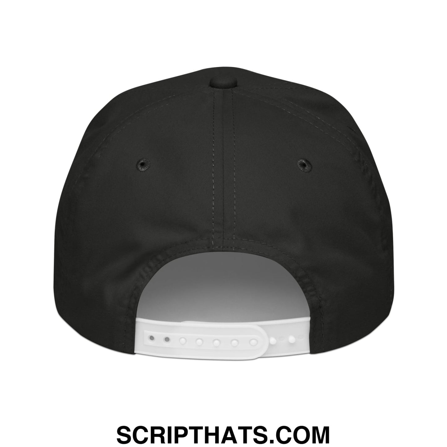 Peach Embroidered Golf Rope Hat Black White
