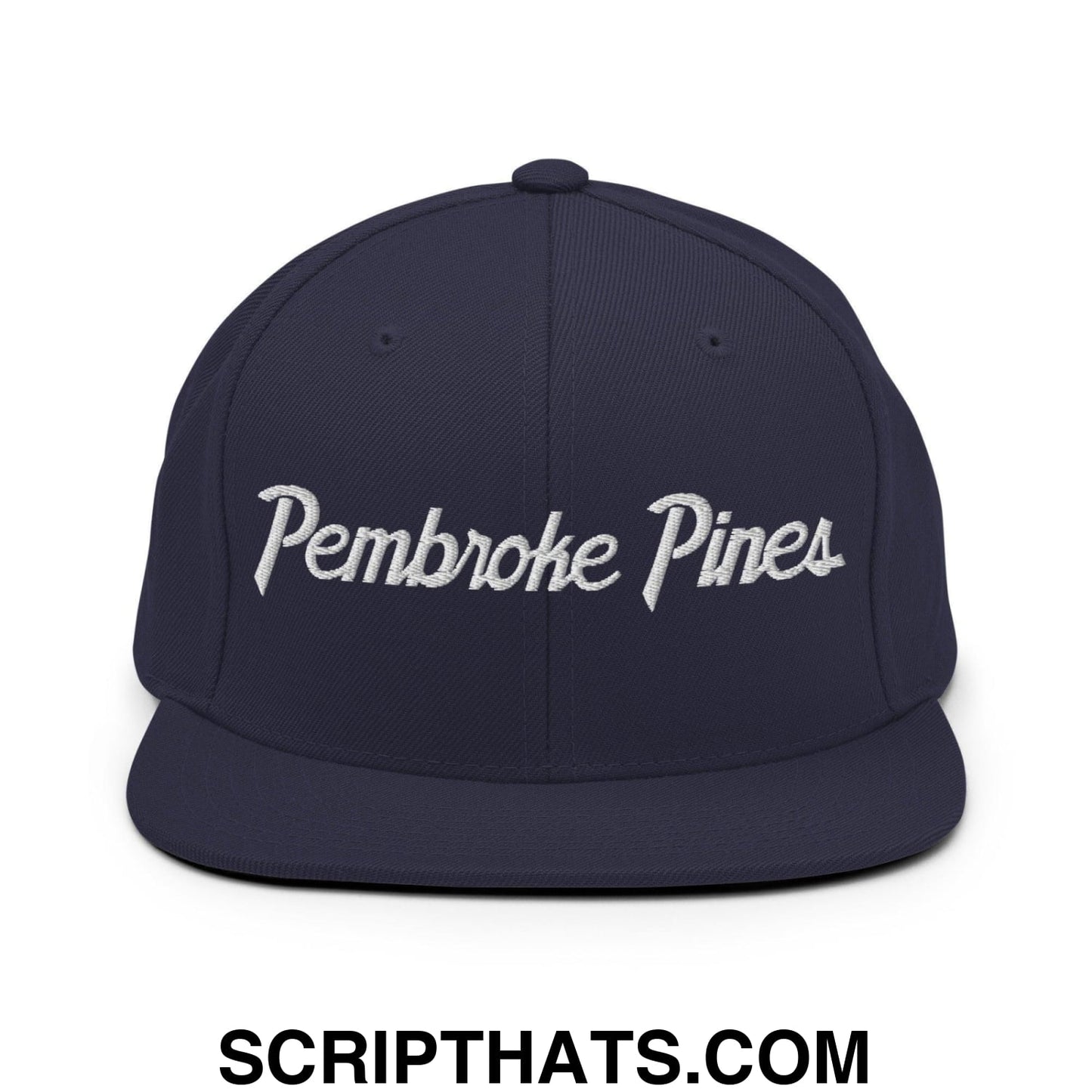 Pembroke Pines Script Snapback Hat Navy