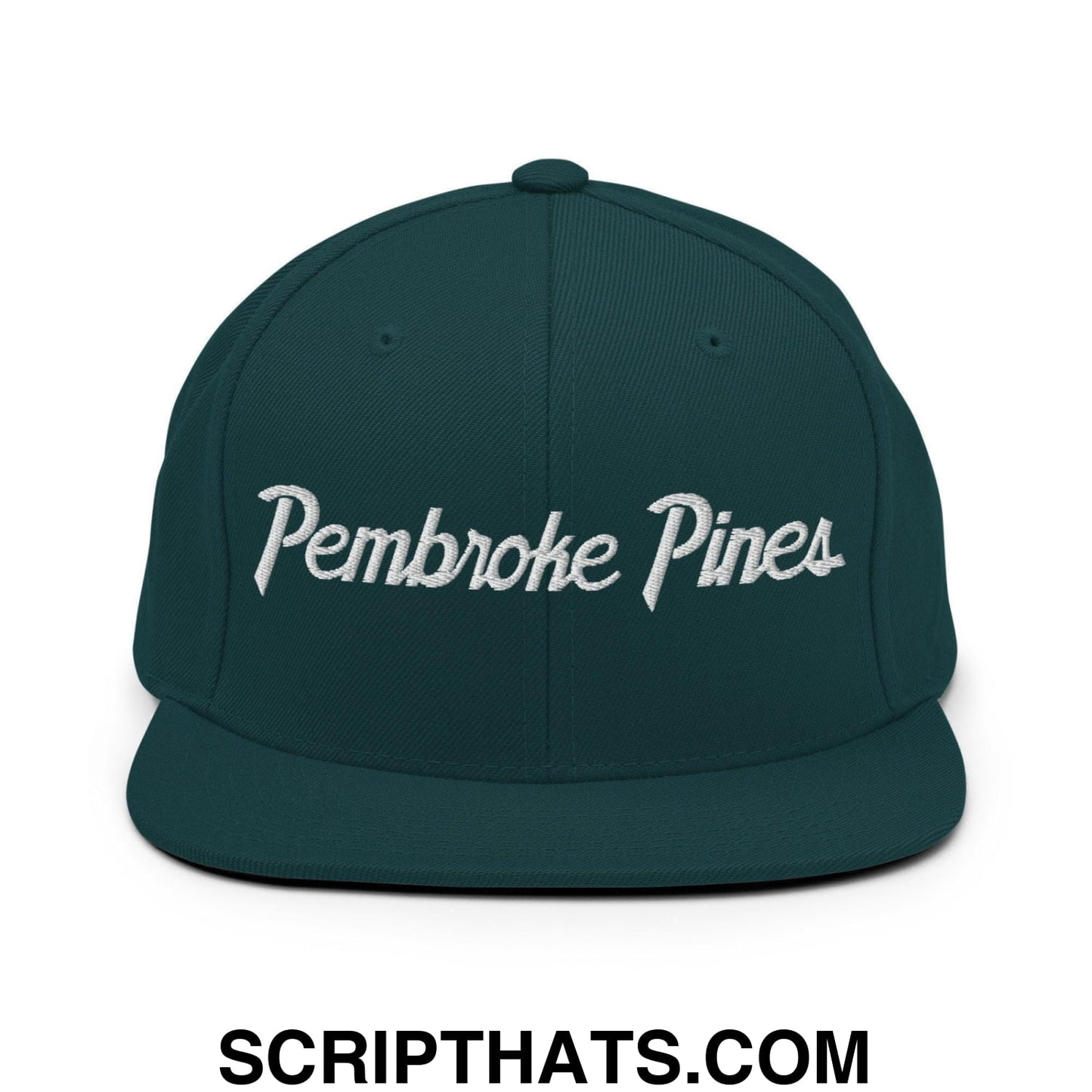 Pembroke Pines Script Snapback Hat Spruce