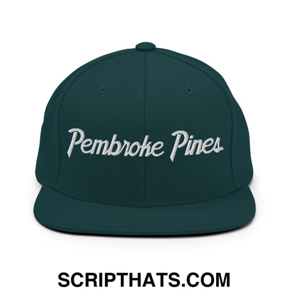 Pembroke Pines Script Snapback Hat Spruce