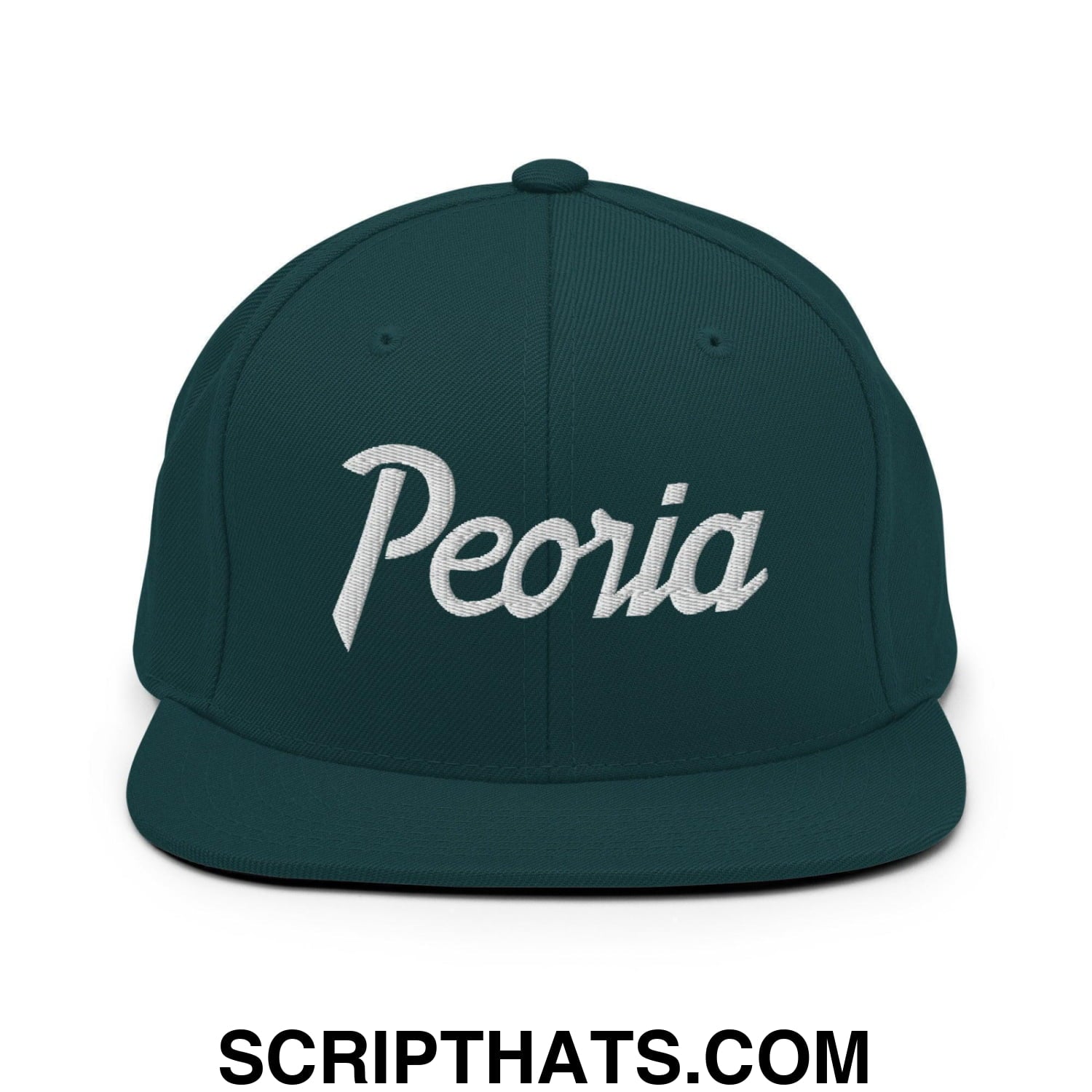 Peoria Script Snapback Hat Spruce
