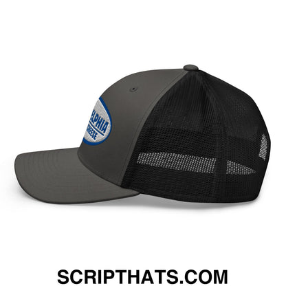 Philadelphia Cream Cheese Embroidered Mesh Trucker Hat Charcoal Black