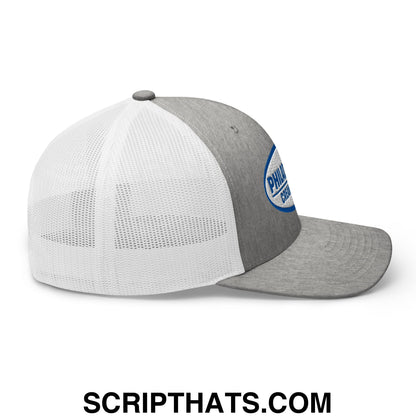 Philadelphia Cream Cheese Embroidered Mesh Trucker Hat Heather Grey White