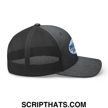 Philadelphia Cream Cheese Embroidered Mesh Trucker Hat Dark Heather Gray