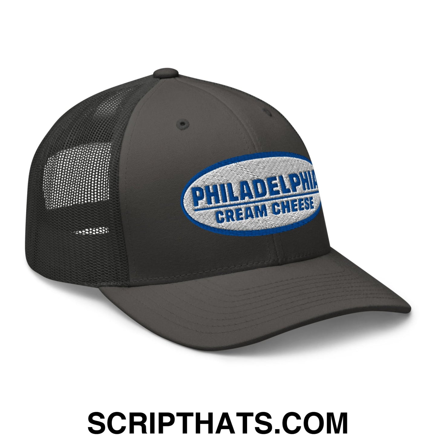 Philadelphia Cream Cheese Embroidered Mesh Trucker Hat Charcoal