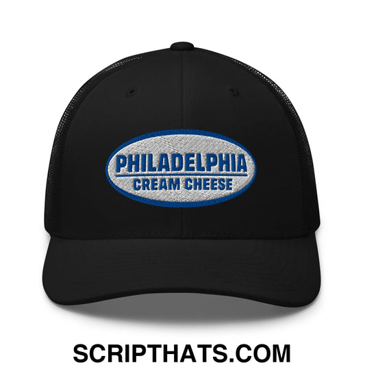 Philadelphia Cream Cheese Embroidered Mesh Trucker Hat Black