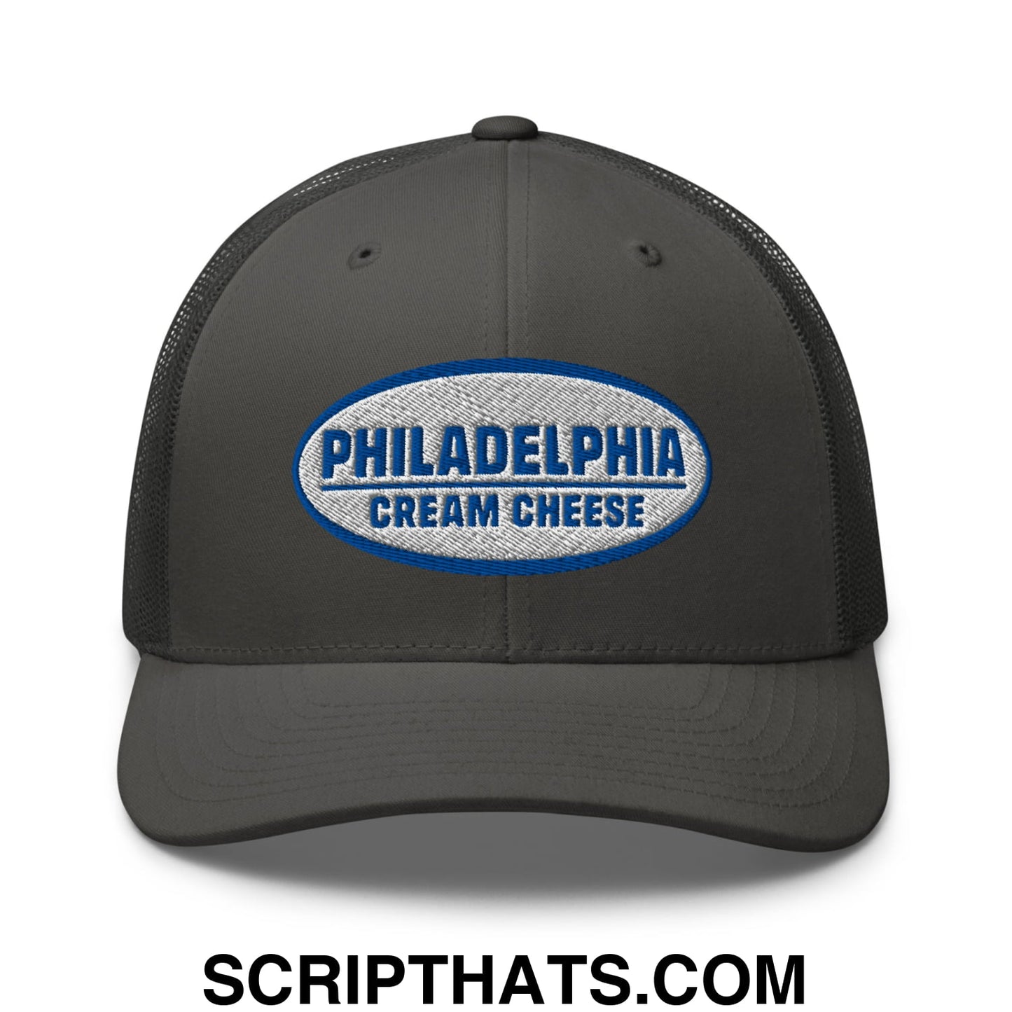 Philadelphia Cream Cheese Embroidered Mesh Trucker Hat Charcoal