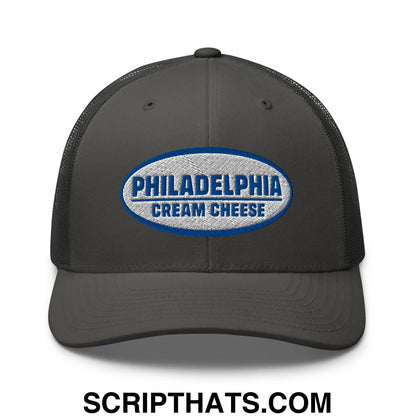 Philadelphia Cream Cheese Embroidered Mesh Trucker Hat Charcoal