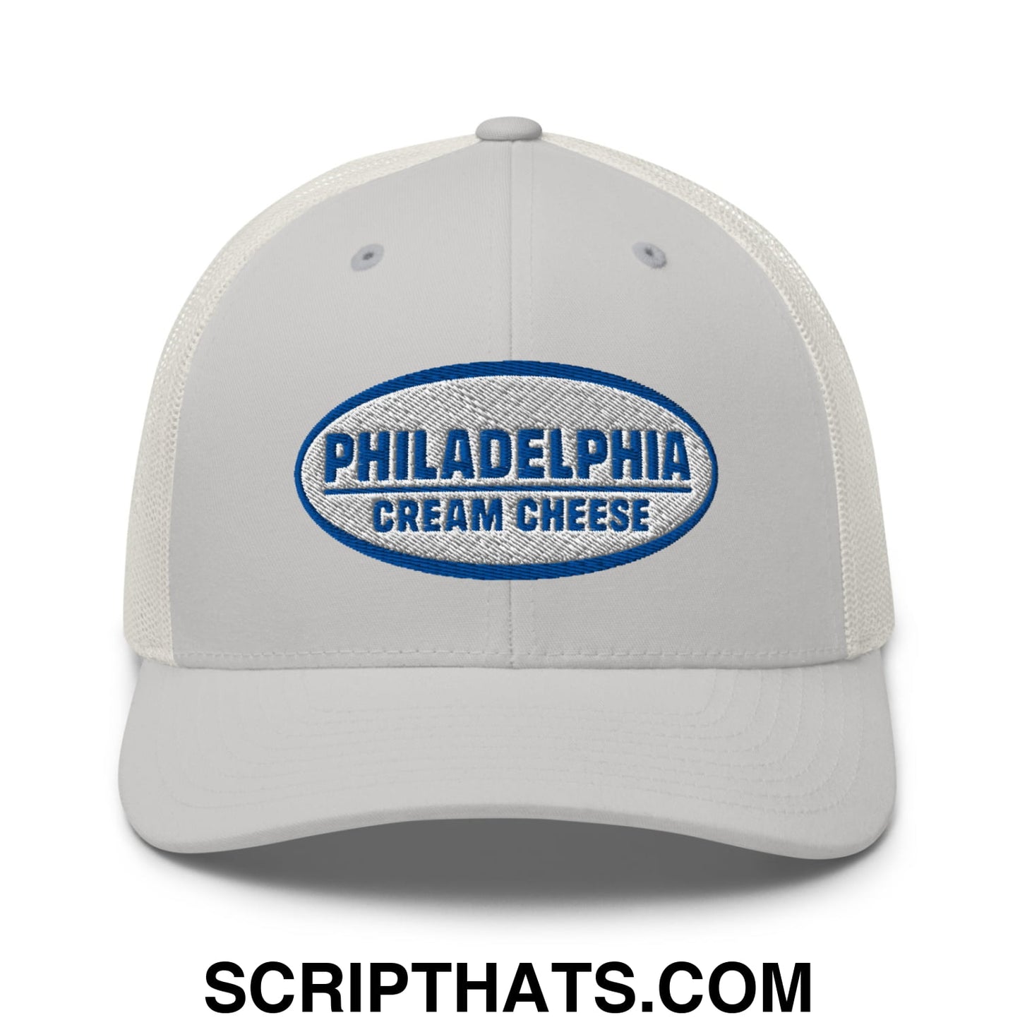 Philadelphia Cream Cheese Embroidered Mesh Trucker Hat Silver