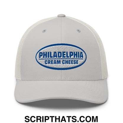 Philadelphia Cream Cheese Embroidered Mesh Trucker Hat Silver