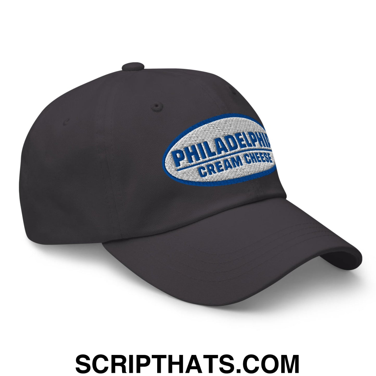 Philadelphia Cream Cheese Embroidered Unstructured Dad Hat Dark Grey