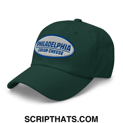 Philadelphia Cream Cheese Embroidered Unstructured Dad Hat Spruce