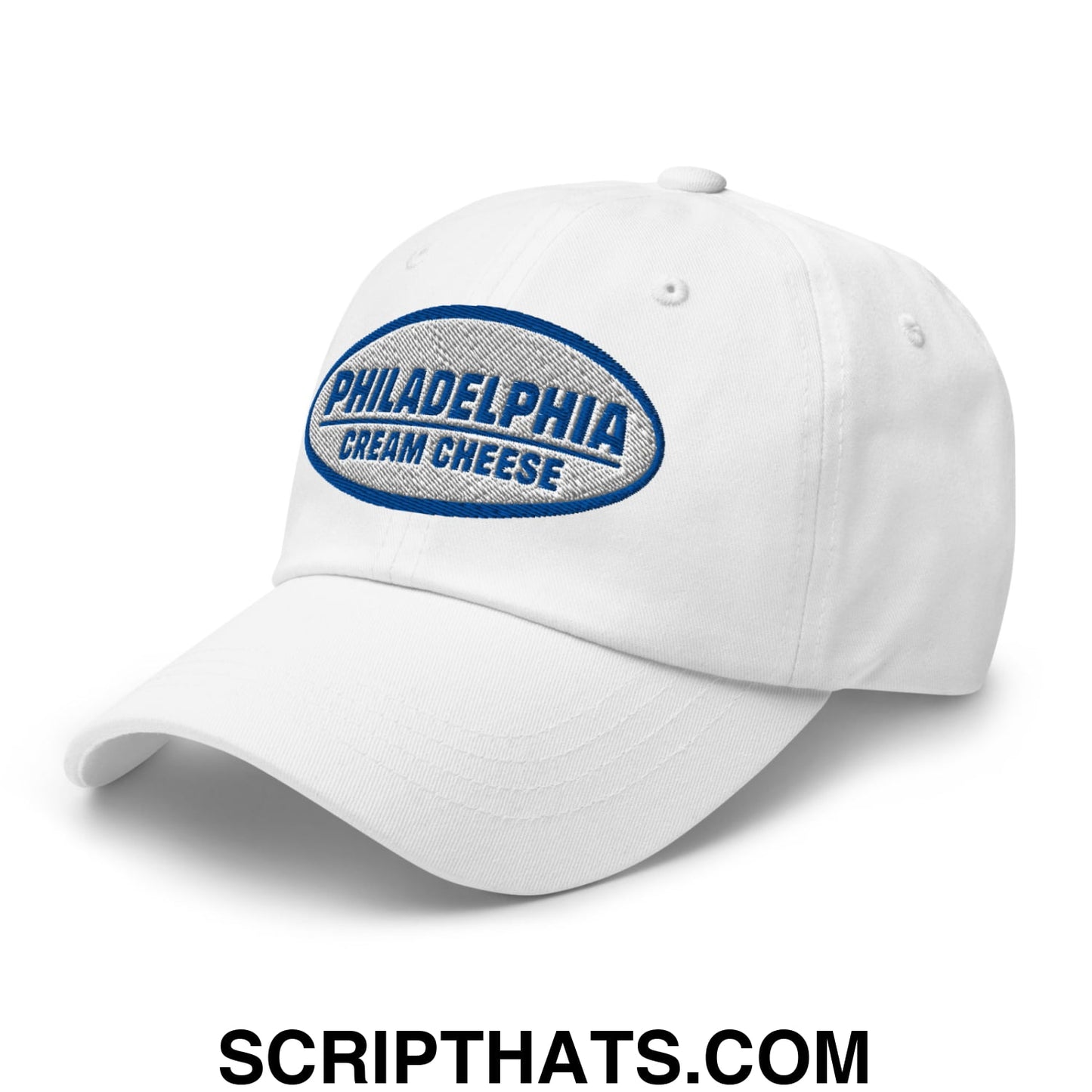 Philadelphia Cream Cheese Embroidered Unstructured Dad Hat White