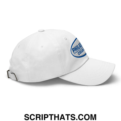 Philadelphia Cream Cheese Embroidered Unstructured Dad Hat White