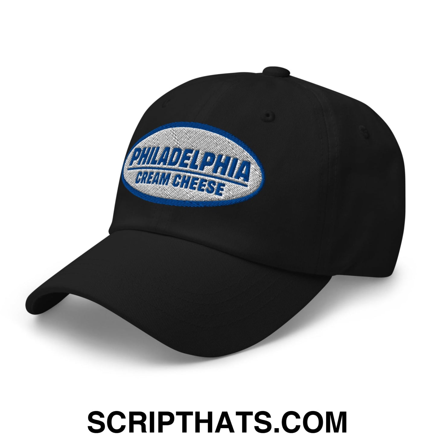 Philadelphia Cream Cheese Embroidered Unstructured Dad Hat Black