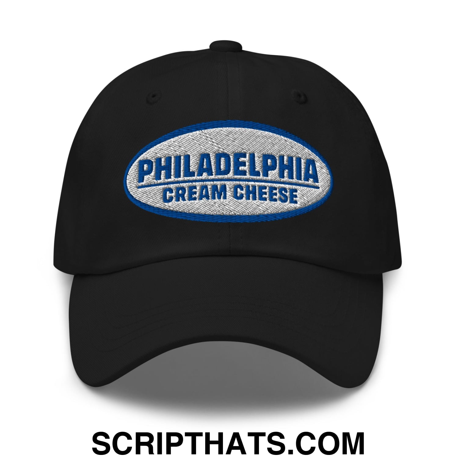 Philadelphia Cream Cheese Embroidered Unstructured Dad Hat Black