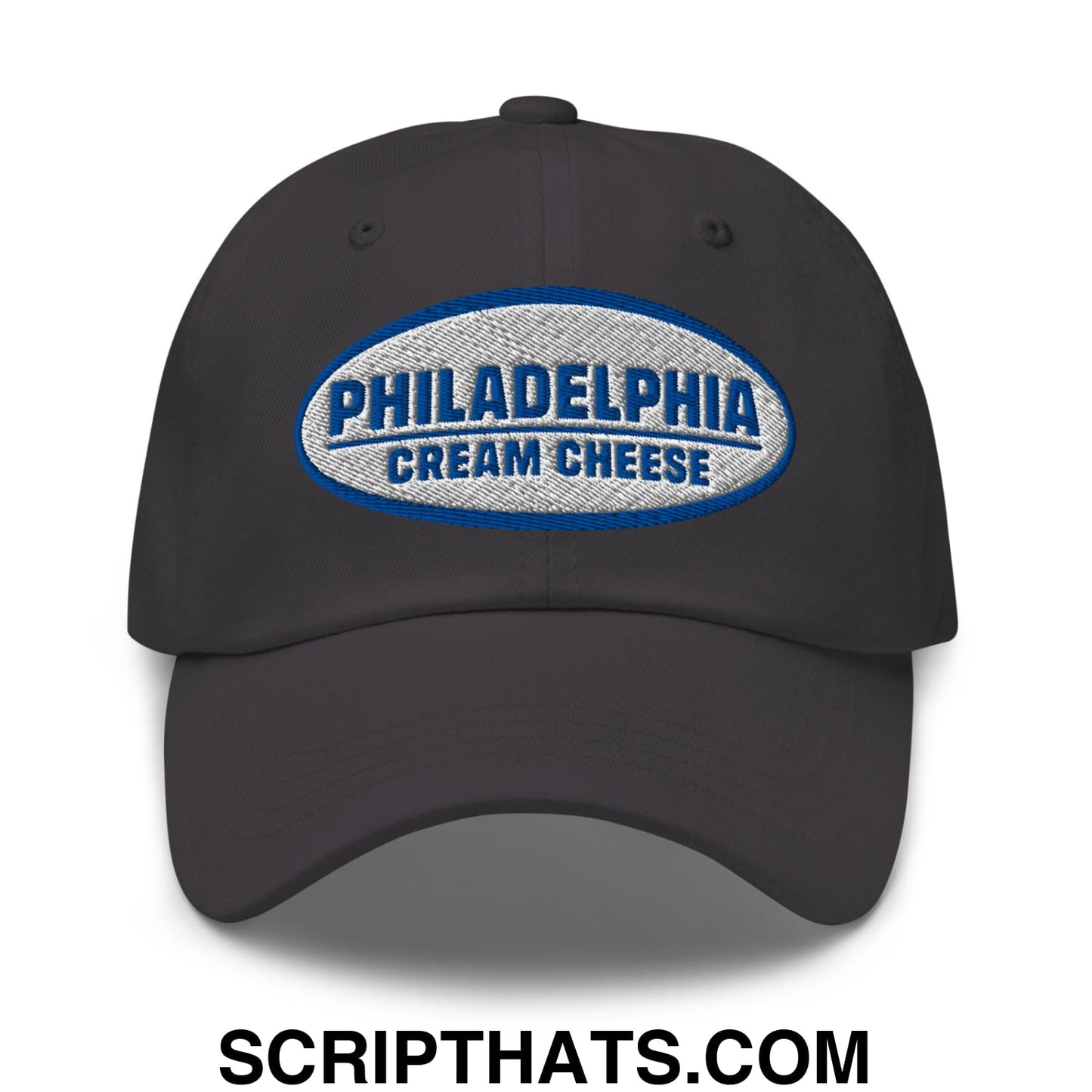 Philadelphia Cream Cheese Embroidered Unstructured Dad Hat Dark Grey