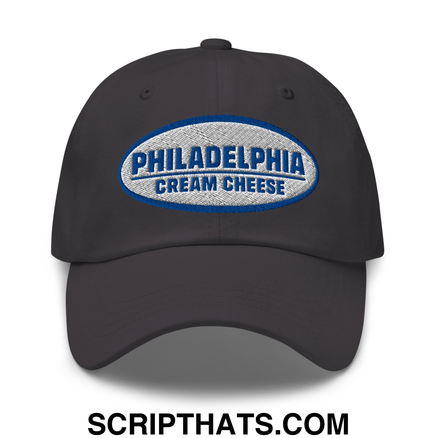 Philadelphia Cream Cheese Embroidered Unstructured Dad Hat Dark Grey