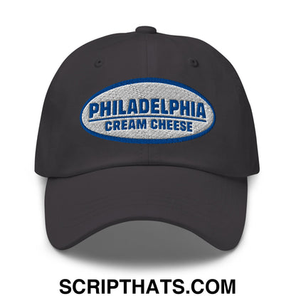 Philadelphia Cream Cheese Embroidered Unstructured Dad Hat Dark Grey