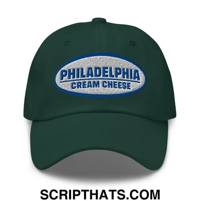 Philadelphia Cream Cheese Embroidered Unstructured Dad Hat Spruce