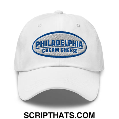Philadelphia Cream Cheese Embroidered Unstructured Dad Hat White