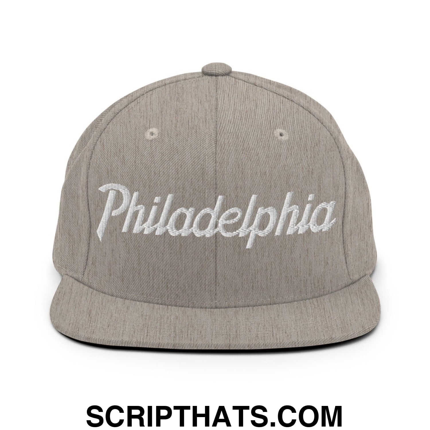 Philadelphia Script Snapback Hat Heather Grey