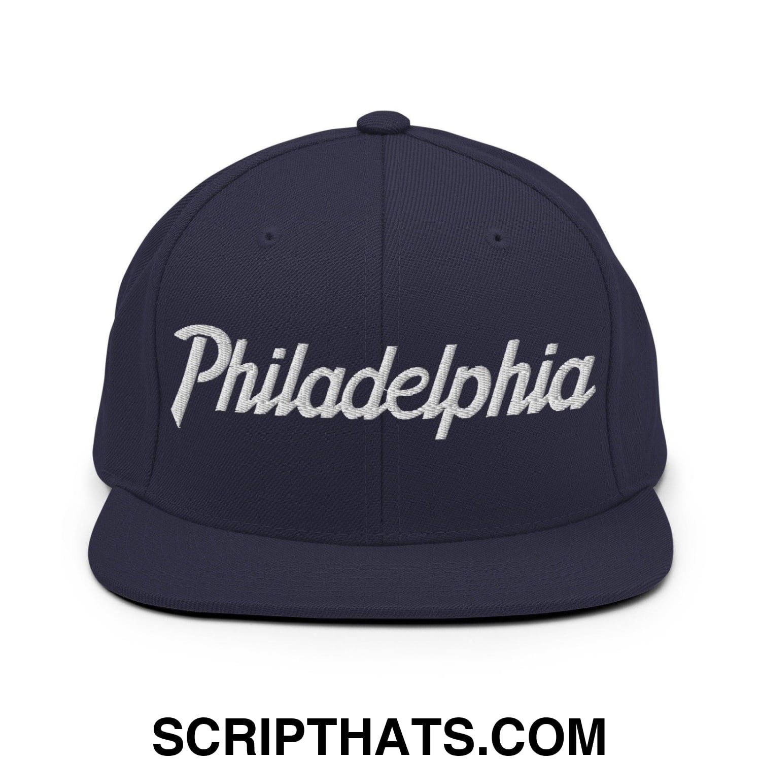 Philadelphia Script Snapback Hat Navy