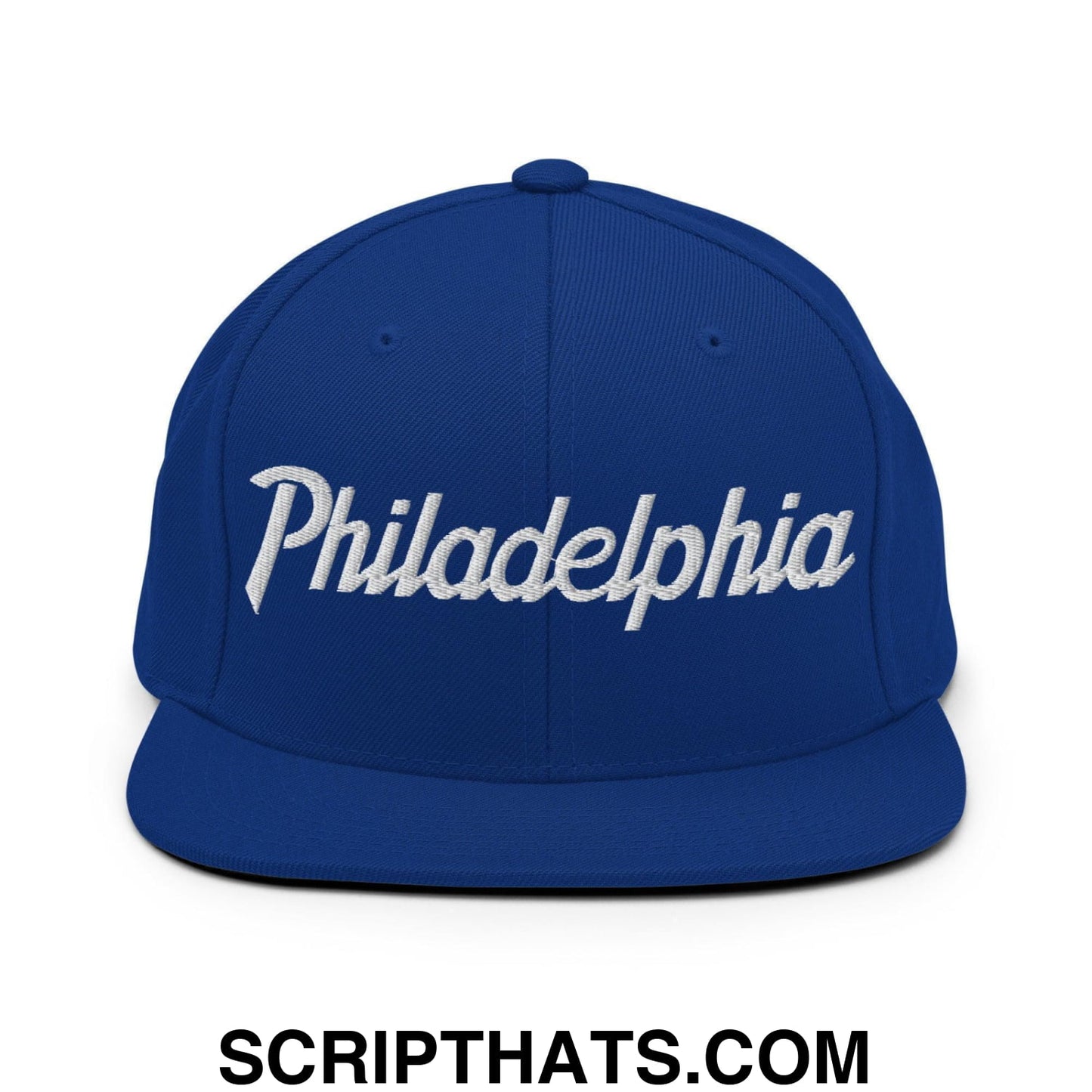 Philadelphia Script Snapback Hat Royal Blue