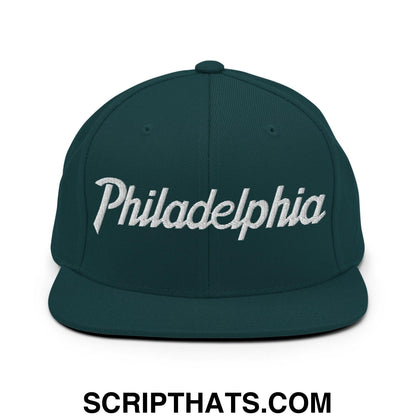 Philadelphia Script Snapback Hat Spruce
