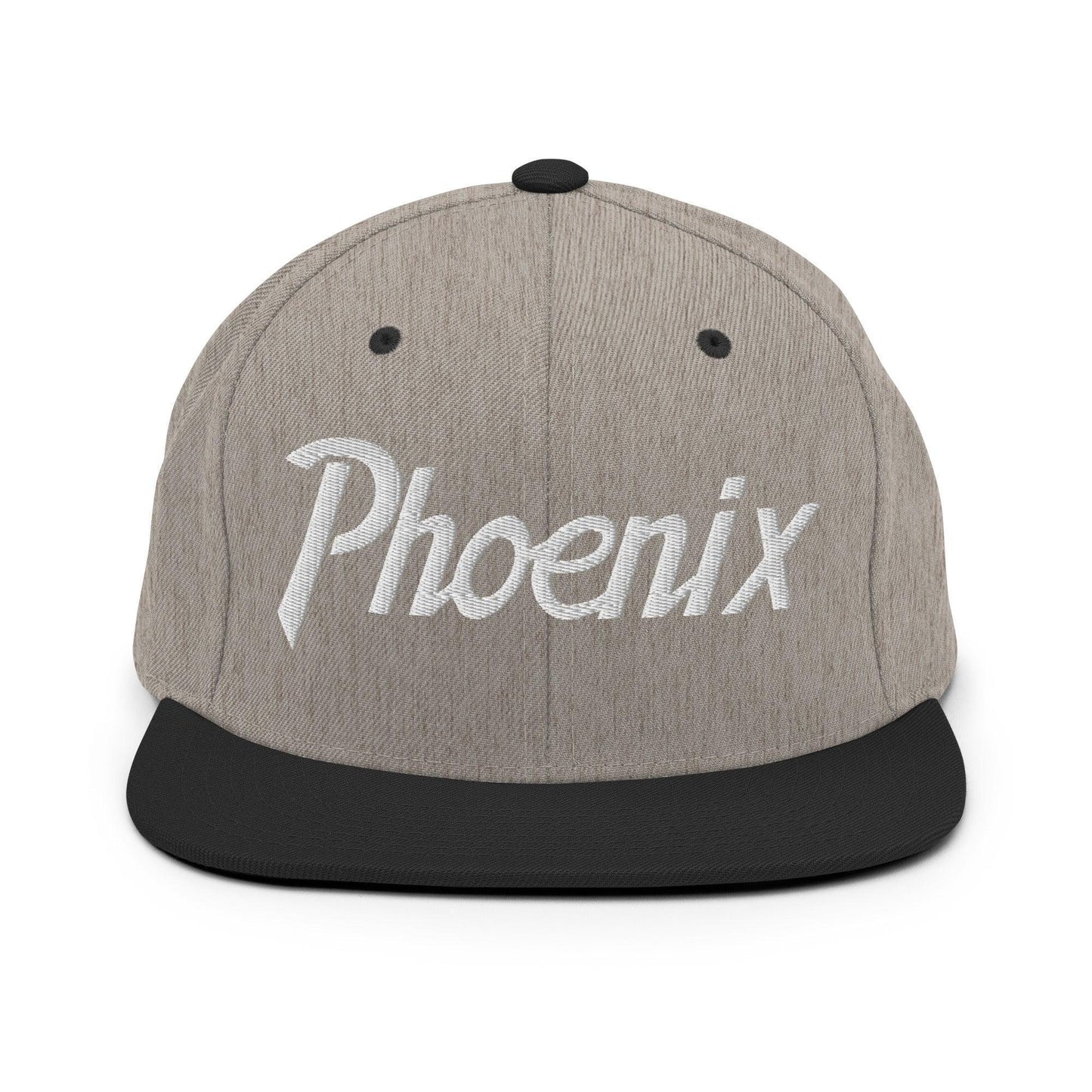 Phoenix Script Snapback Hat Heather/Black