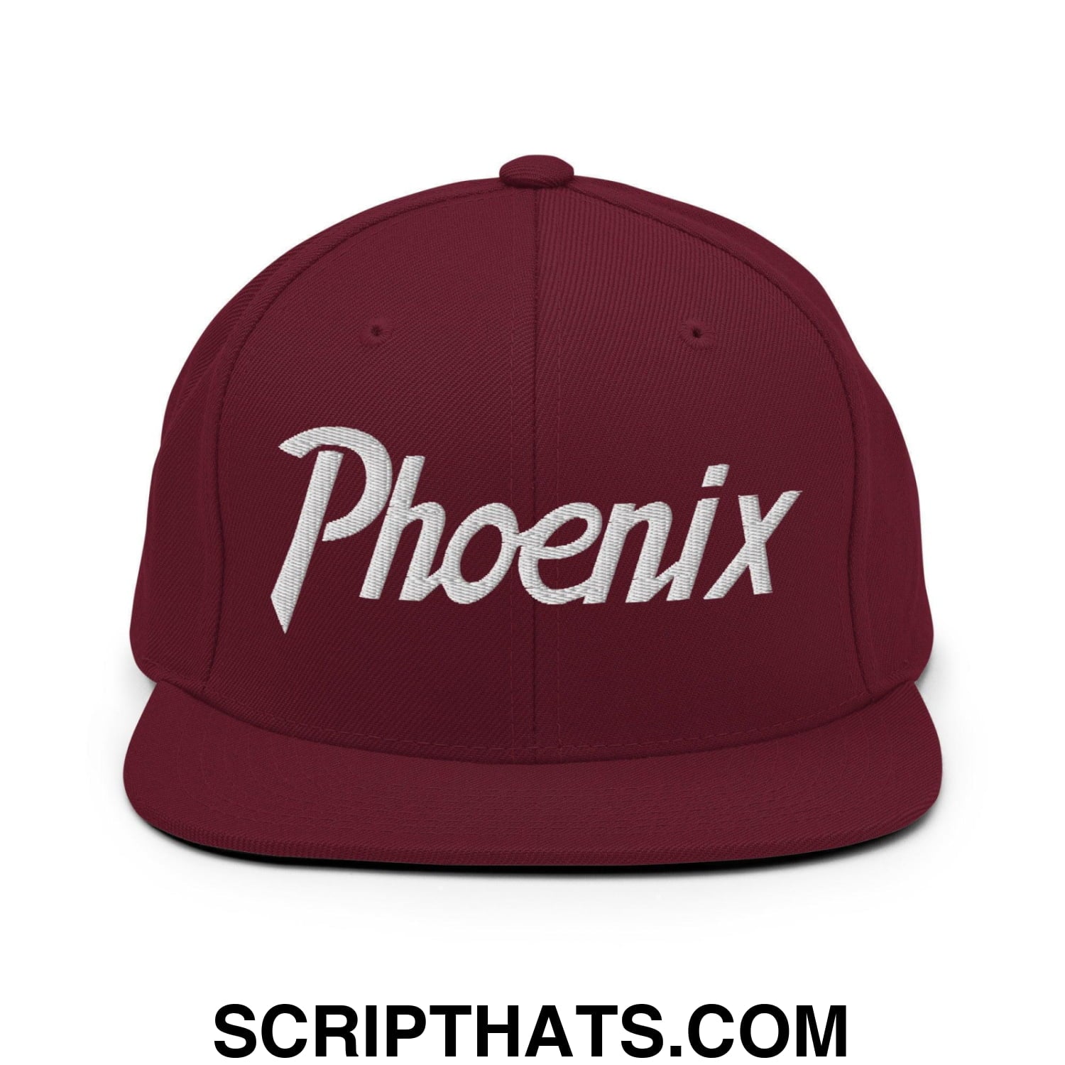 Phoenix Script Snapback Hat Maroon