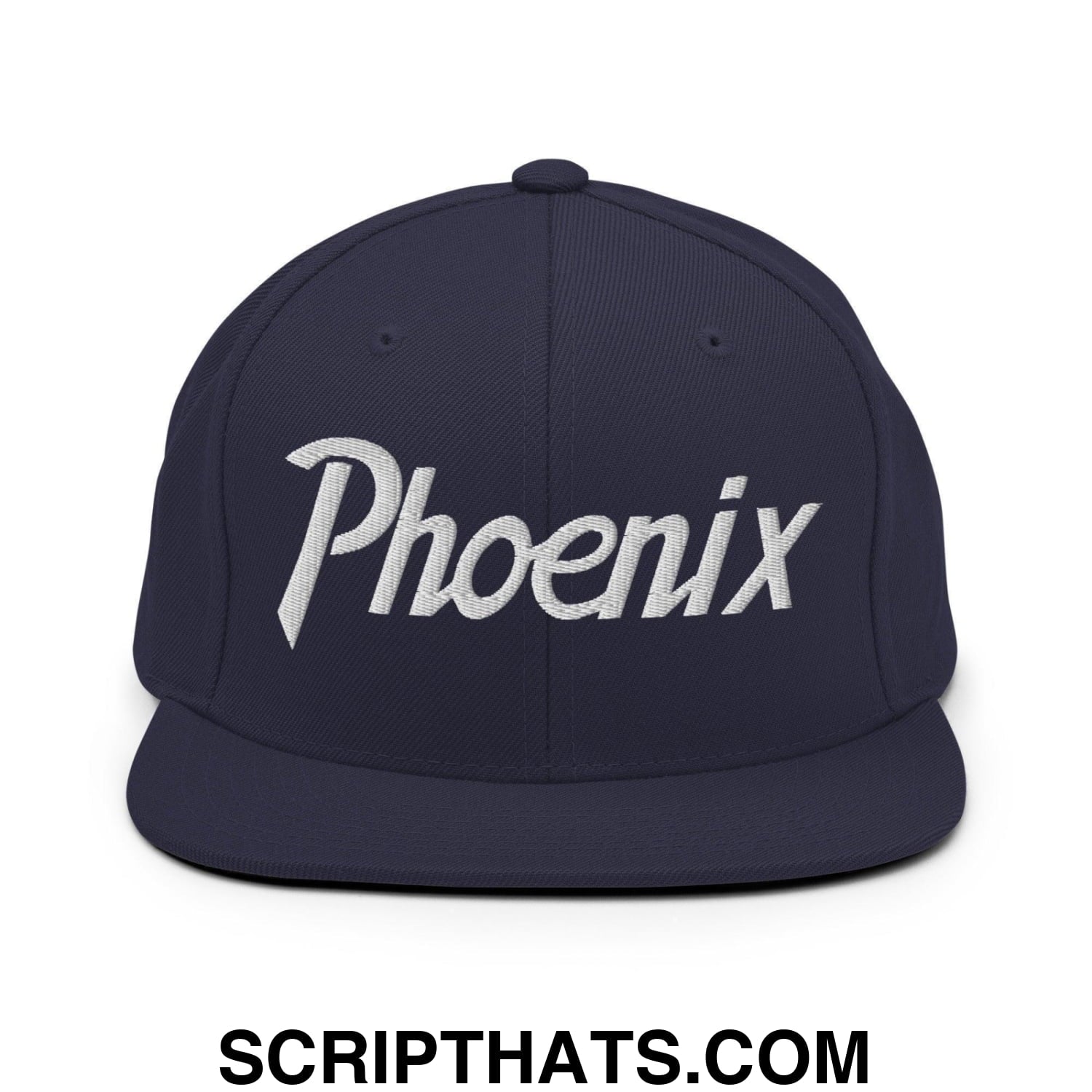 Phoenix Script Snapback Hat Navy
