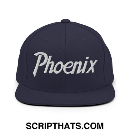 Phoenix Script Snapback Hat Navy