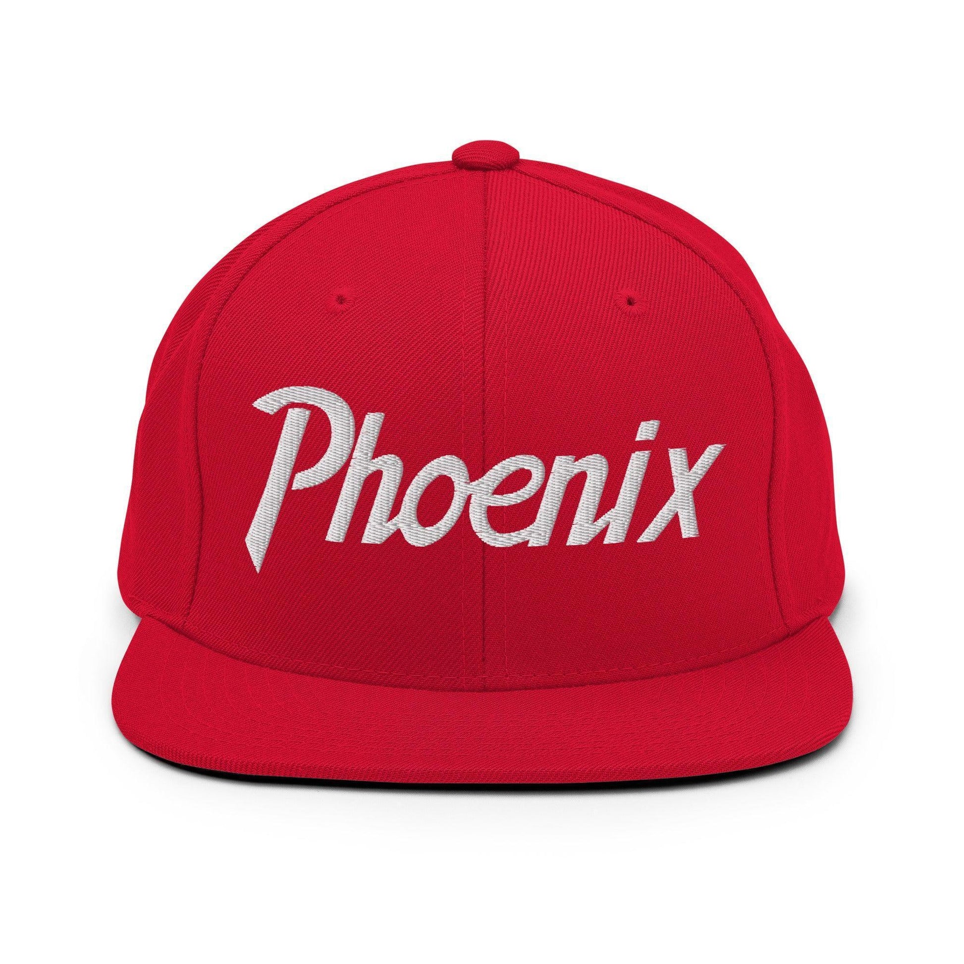 Phoenix Script Snapback Hat Red
