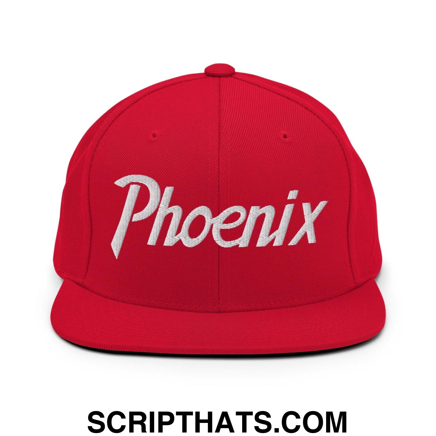 Phoenix Script Snapback Hat Red