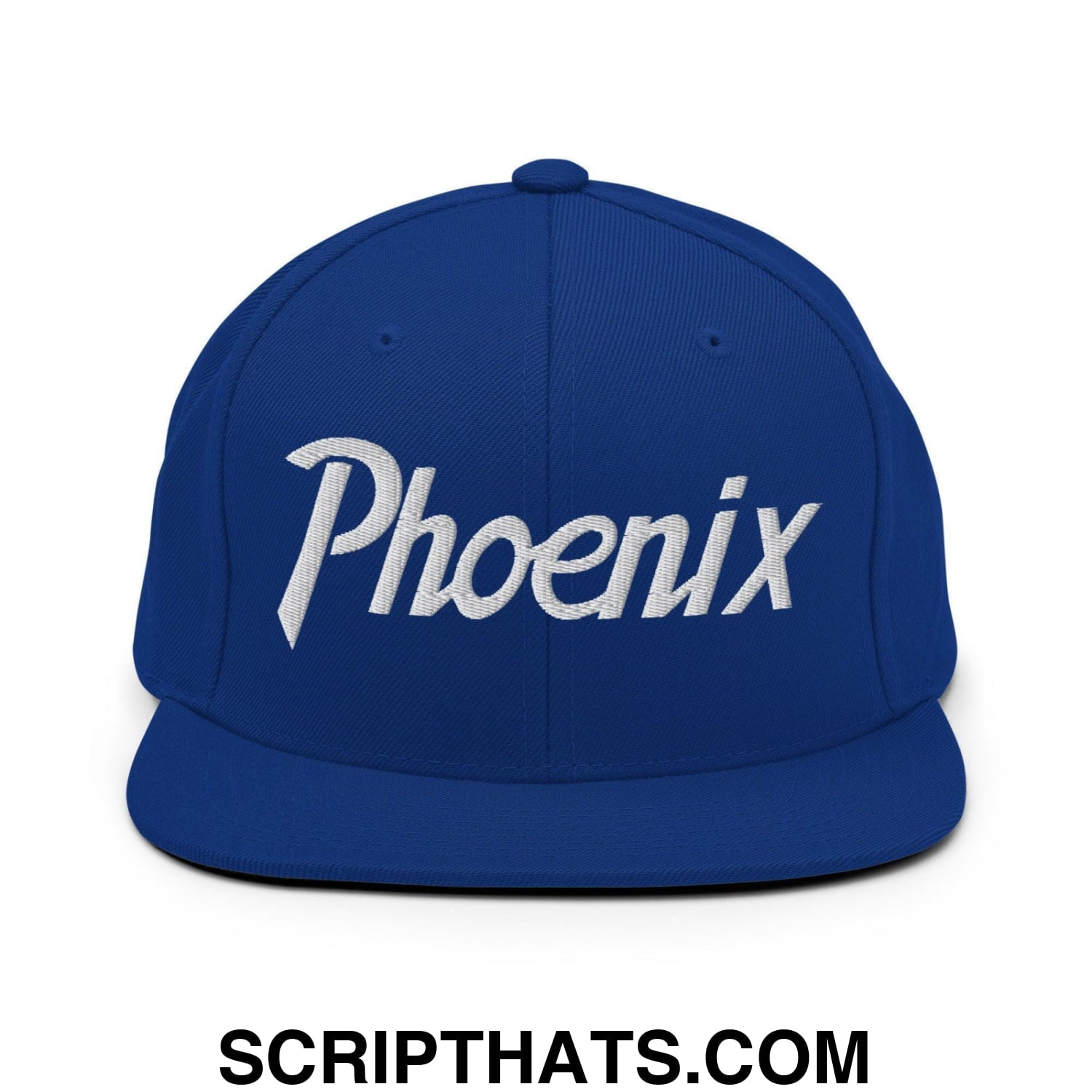 Phoenix Script Snapback Hat Royal Blue