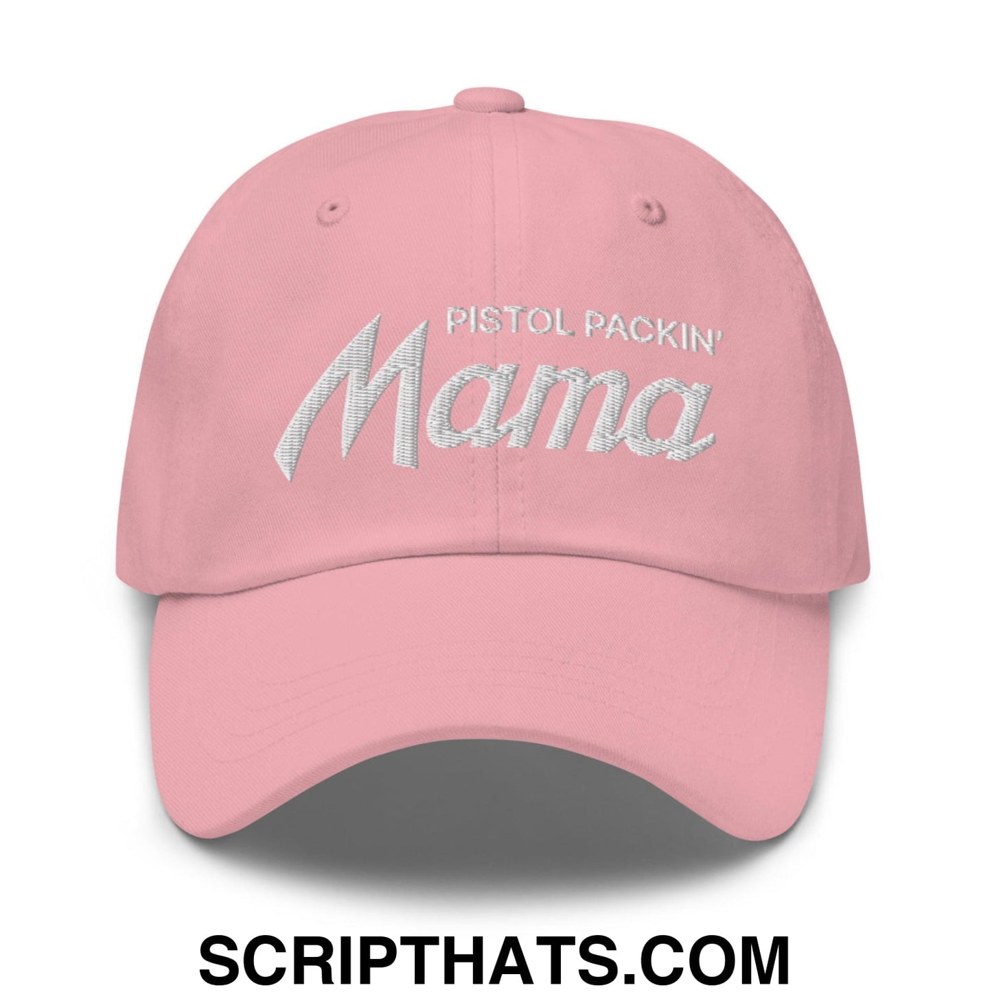Pistol Packin' Mama Script Dad Hat Pink